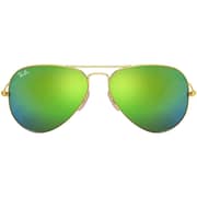 Rayban Aviator Flash Lenses Matte Gold Pilot Sunglasses For Men RB3025