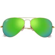 Rayban Aviator Flash Lenses Matte Gold Pilot Sunglasses For Men RB3025
