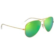 Rayban Aviator Flash Lenses Matte Gold Pilot Sunglasses For Men RB3025