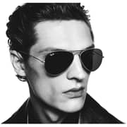 Rayban Aviator Flash Lenses Matte Gold Pilot Sunglasses For Men RB3025