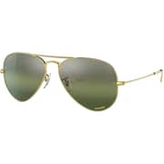 Rayban Aviator Chromance Polished Gold Pilot Sunglasses For Men RB3025