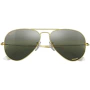 Rayban Aviator Chromance Polished Gold Pilot Sunglasses For Men RB3025