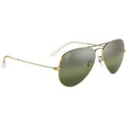 Rayban Aviator Chromance Polished Gold Pilot Sunglasses For Men RB3025