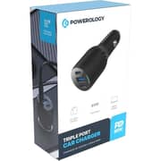 Powerology Triple Port Car Charger Black