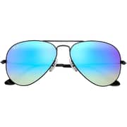 Rayban Aviator Polished Black Pilot Sunglasses For Men RB3025