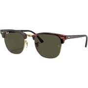 Rayban Clubmaster Classic Tortoise Gold Square Sunglasses For Women RB3016