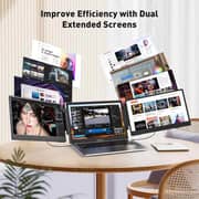 V2COM A0S3 FHD Triple Portable Screen Extender Monitor For Laptop 14inch
