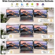 V2COM A0S3 FHD Triple Portable Screen Extender Monitor For Laptop 14inch