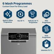 Beko Freestanding Dishwasher, 14 Place Settings, 6 Programs, A++ Energy Rating, Silver - BDFN36422SQ