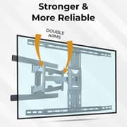 Glassology Full Motion TV Wall Mount - Swivel Bracket for 55” to 85” Screens, 160° Rotation, Heavy-Duty Support