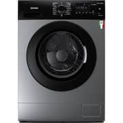 OCEAN Washing Machine 8KG Front Load, SILVER cabinet / BLACK panel and door ring - WNO 1283 FTS