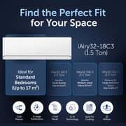 Gree 1.5 Ton Split Air Conditioner iAiry32-18C3| G-Ai Energy Saving, G-Boost Inverter, Plasma Purification, Wi-Fi Smart Control
