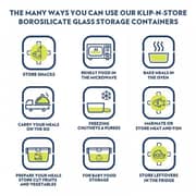 Borosil Klip N Store Square Container 1pc