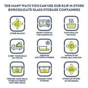 Borosil Klip N Store Square Container 1pc