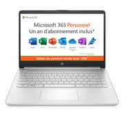 HP (2024) Laptop - 12th Gen / Intel Core i3-1215U / 14inch HD / 256GB SSD / 8GB RAM / Shared Intel UHD Graphics / Windows 11 Home / English & Arabic Keyboard / Natural Silver / Middle East Version - [14-SDQ5030NE]