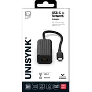 Unisynk USB-C To Network Adapter Black