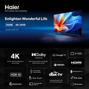 Haier 65 Inch 4K UHD Smart TV with Built-in Receiver - H65K80EU (2024)