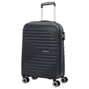 American Tourister 1 Pc Twist Waves Spinner Luggage Black 55cm