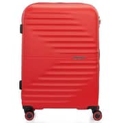 American Tourister 1 Pc Twist Waves Spinner Luggage Red 66cm