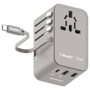 Momax 1-World 70W GAN 3-Port USB-C Adaptor Grey