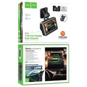 Hoco Dash Cam Dual Channel Driving Black
