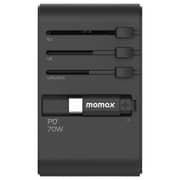 Momax 1-World 70W GAN 3-Port USB-C Adaptor Black