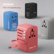 Momax 1-World 70W GAN 3-Port USB-C Adaptor Black