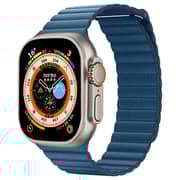 Fitit FIT-WS-LTHR41-BLU Leather Magnetic Link Blue For Apple Watch 44/45mm