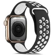 Fitit FIT-WS-SILNIK45-BK/WT Siliconee Strap Black/White For Apple Watch 42/44/45/49mm