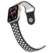 Fitit FIT-WS-SILNIK45-BK/WT Siliconee Strap Black/White For Apple Watch 42/44/45/49mm