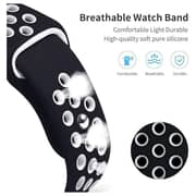 Fitit FIT-WS-SILNIK45-BK/WT Siliconee Strap Black/White For Apple Watch 42/44/45/49mm