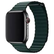 Fitit FIT-WS-LTHR45-OLV Leather Magnetic Link Olive For Apple Watch 44/45mm