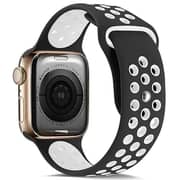 Fitit FIT-WS-SILNIK41-BK/WT Siliconee Strap Black/White For Apple Watch 41/38/40mm