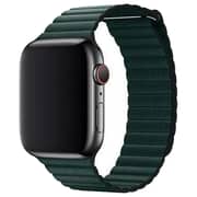 Fitit Leather Magnetic Strap For Apple Watch 40/41mm Olive Green - FIT-WS-LTHR41-OLV