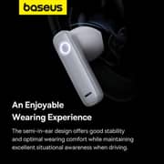 Baseus C-Mic CM10 Wireless In Ear Bluetooth Headset Moon White
