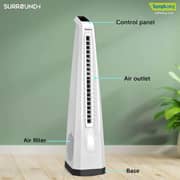 Symphony Surround I Bladeless Turbo Throw Tower Fan with Remote