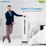 Symphony Surround I Bladeless Turbo Throw Tower Fan with Remote