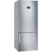 Bosch Refrigerator Series 6 with freezer at bottom, Net Capacity 526 Liter, SuperCooling & superFreezing ,Multi Airflow-System, Stainless steel (with anti-fingerprint), KGN76CI3E8