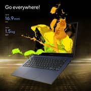 Asus Vivobook Go 14 2-in-1 Convertible (2024) Laptop - Intel Celeron-N4500 / 14inch FHD / 128GB SSD / 4GB RAM / Shared Intel UHD Graphics / Windows 11 Home / English & Arabic Keyboard / Quiet Blue / Middle East Version - [TP1400KA-EC075WS]