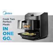 Midea Smart Air Fryer With Digital Touch Control, 11L Capacity, 1700W with Dual Cooking Zones, Wi-Fi Connectivity, Temperature Control up to 230°C – MAD-110D2APK
