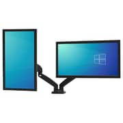 Port VESA Dual Screen Monitor Arm Desk Stand Black