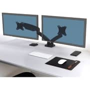Port VESA Dual Screen Monitor Arm Desk Stand Black