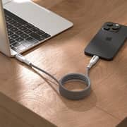 Blupebble Magnetic USB-C To USB-C Cable 1m Grey