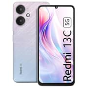 شاومي هاتف ذكي ريدمي 13C بسعة 256 جيجا فضي اللون ويدعم تقنيات الجيل الخامس