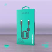 Heatz Fast Charging Nylon Tec PD Power Cable Black