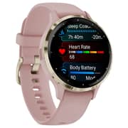 Garmin 010-02785-03 Venu 3s Smartwatch Soft Gold Stainless Steel Bezel Dust Rose Case