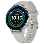 Garmin 010-02785-01 Venu 3s Smartwatch Silver Stainless Steel Bezel Sage Grey Case