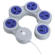 Porodo PD-FWCH020-GY Multi-Socket Strip 2500W
