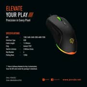 Porodo Wired Gaming Mouse 1.5m Black