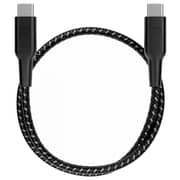 Powerology Braided USB-C To USB-C Data & Fast Charge Cable 30cm Black